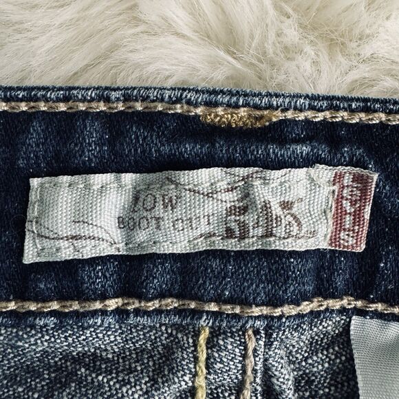 Y2K Levis 545 Low Bootcut Jeans 10/12 (32x30) Blue Denim Stretch Womens - Picture 4 of 8